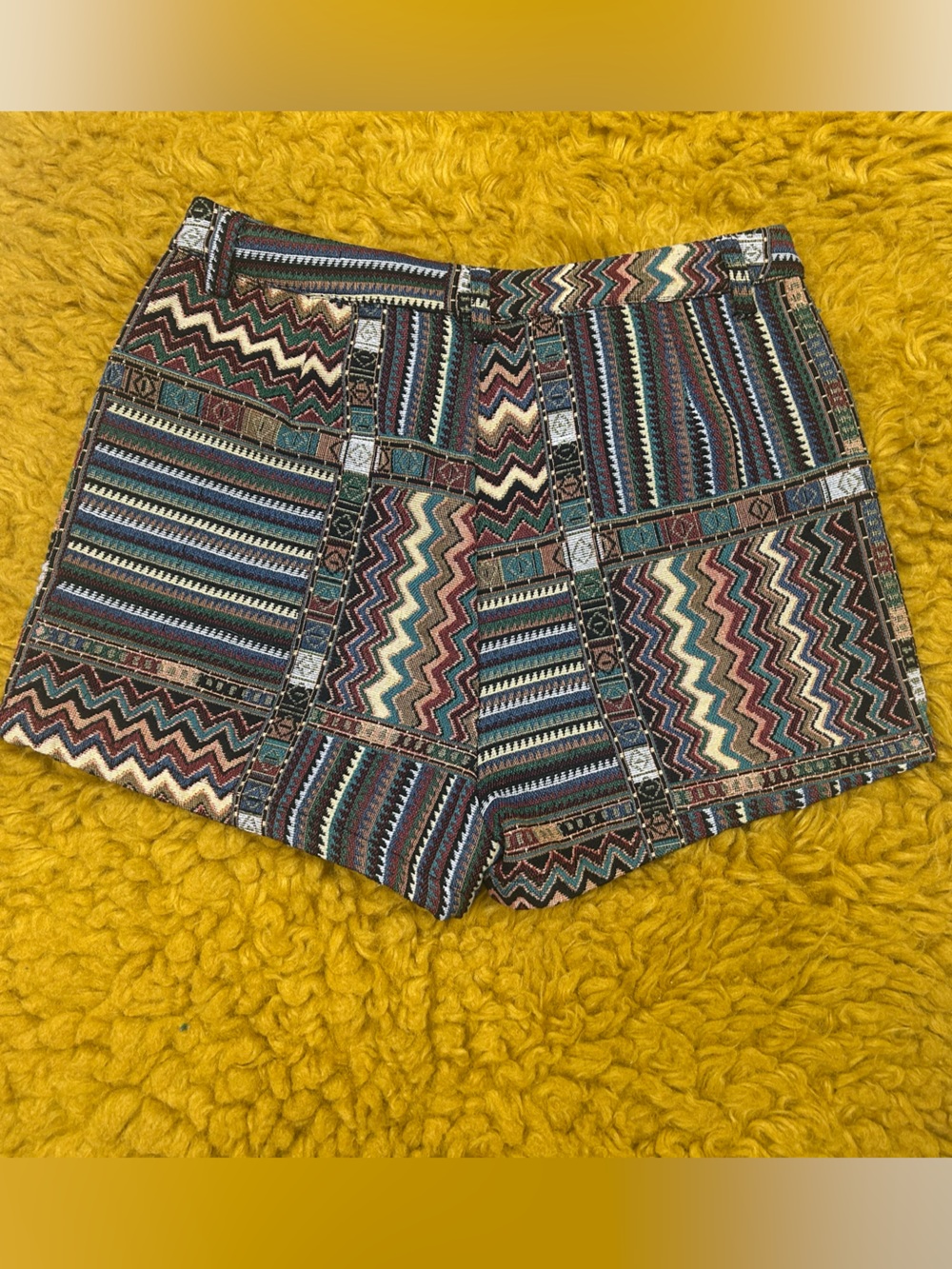 Vintage Multicolor southwestern ethnic tapestry Women's Shorts